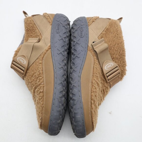 Chaco Ramble Booties Fluff Slippers Men\'s Size 9.5 Trekking Brown Sherpa